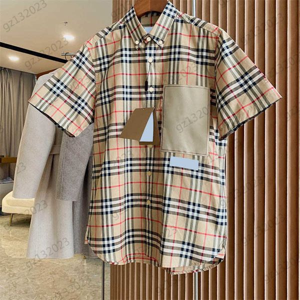 brand blouses classic plaid print patchwork pocket lapel short sleeve shirts classic loose version cut design style cotton blouses shirts fo, White
brand blouses classic plaid print patchwork pocket lapel short sleeve shirts classic loose version cut design style cotton blouses shirts fo, White