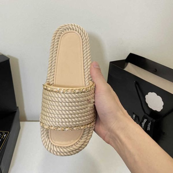 classic braided black gold chain slides sandal women shoes wedge platform mule flats braided knit cord slippers embroidery logo sandals silv
classic braided black gold chain slides sandal women shoes wedge platform mule flats braided knit cord slippers embroidery logo sandals silv