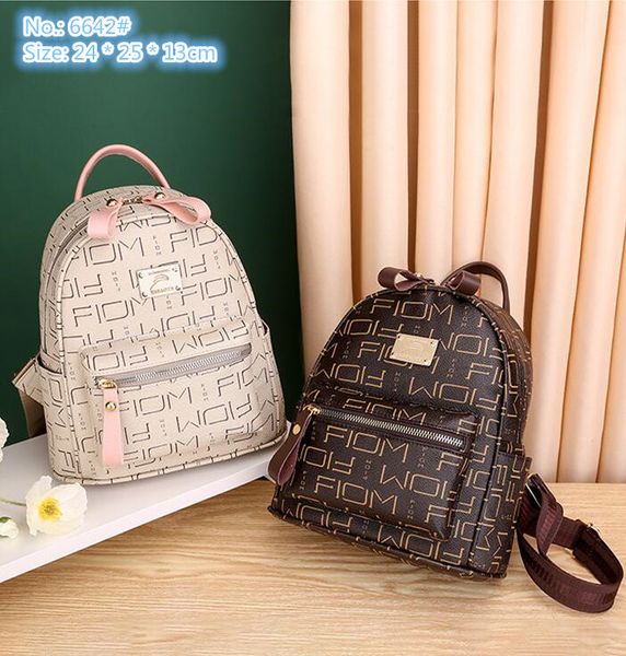 Factory wholesale ladies shoulder bag 2 colors street trend letters casual backpack compact double zipper fashion backpacks simple Joker contrast leather handbag, Beige-6642#
Factory wholesale ladies shoulder bag 2 colors street trend letters casual backpack compact double zipper fashion backpacks simple Joker contrast leather handbag, Beige-6642#
