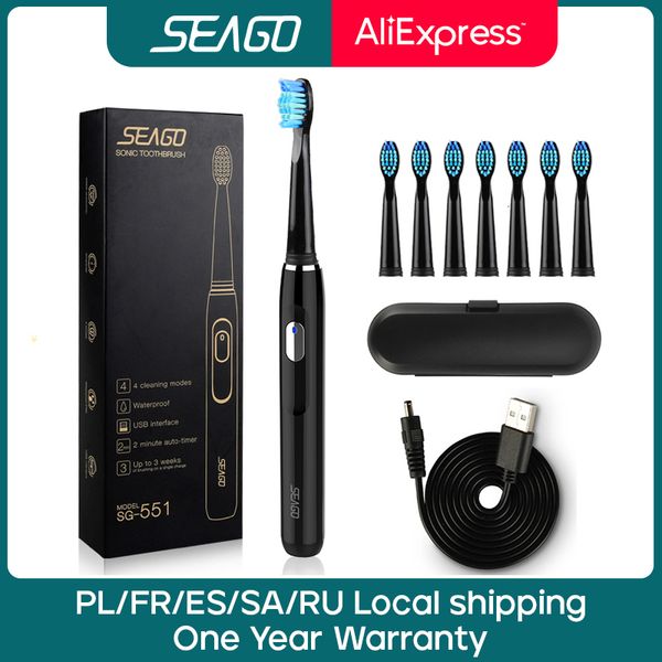 toothbrush seago sonic rechargeable electric toothbrush with 3 replacement brush heads 2 minutes timer 4 brushing modes waterproof sg551 230
toothbrush seago sonic rechargeable electric toothbrush with 3 replacement brush heads 2 minutes timer 4 brushing modes waterproof sg551 230