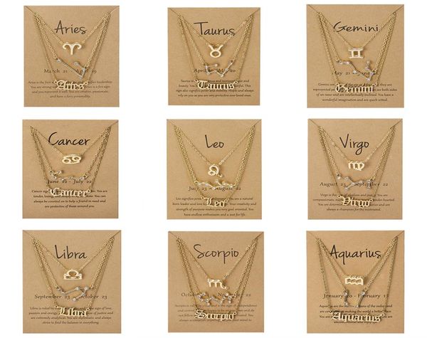 3pcsset 12 zodiac sign necklace for women constellation pendant chain choker birthday jewelry with cardboard card4429656, Silver
3pcsset 12 zodiac sign necklace for women constellation pendant chain choker birthday jewelry with cardboard card4429656, Silver