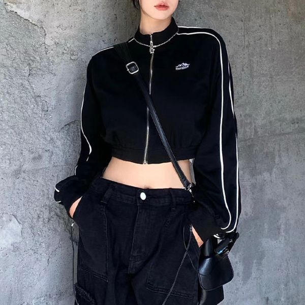 womens hoodies sweatshirts houzhou grunge zip up streetwear women korean fashion casual slim striped black long sleeve cropped 230327
womens hoodies sweatshirts houzhou grunge zip up streetwear women korean fashion casual slim striped black long sleeve cropped 230327