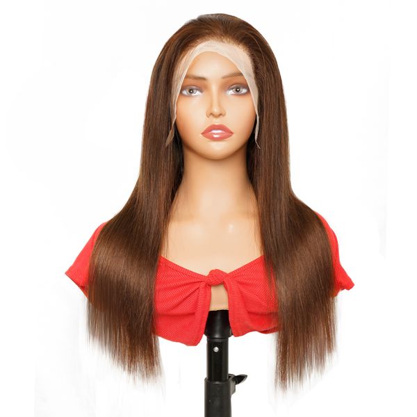 brown color straight human hair wig 13x4 hd transparent lace frontal wig for women raw indian remy hair 4x4 closure wig pre-plucked with bab, Black;brown
brown color straight human hair wig 13x4 hd transparent lace frontal wig for women raw indian remy hair 4x4 closure wig pre-plucked with bab, Black;brown