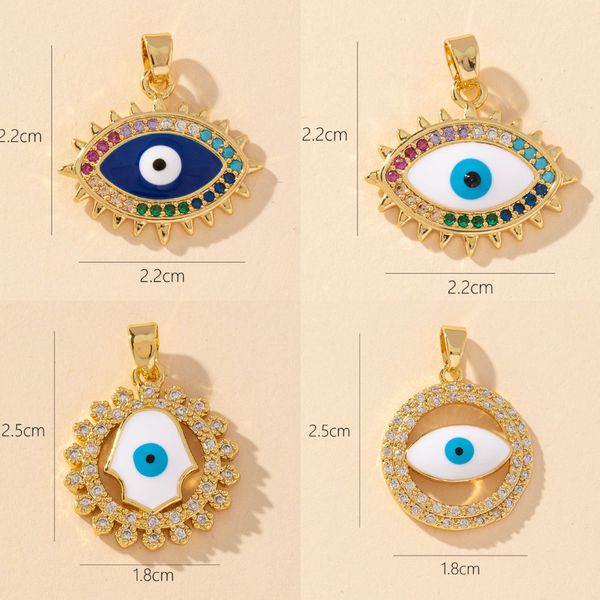 voleaf big blue evil eye charms pendant for necklace and earrings gold plated copper zircon jewelry findings for diy vjc101, Bronze;silver
voleaf big blue evil eye charms pendant for necklace and earrings gold plated copper zircon jewelry findings for diy vjc101, Bronze;silver