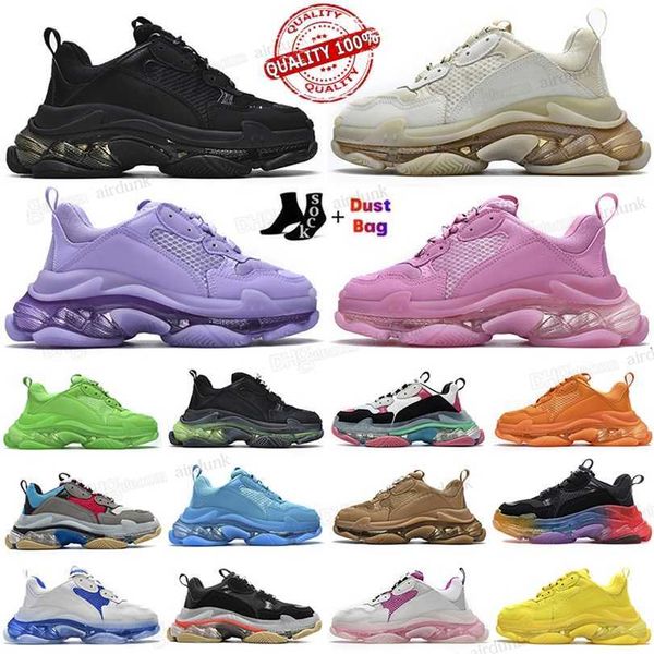 triple s clear sole casual shoes designer 17fw old dad platform sneakers black white beige dark grey green khaki pink bred men women bubble
triple s clear sole casual shoes designer 17fw old dad platform sneakers black white beige dark grey green khaki pink bred men women bubble