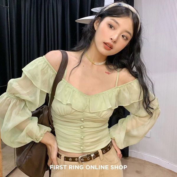 womens tshirt pure pink off shoulder womens summer ruffled strap chiffon shirt pleated long sleeve tshirt korean ins casual 230328, White
womens tshirt pure pink off shoulder womens summer ruffled strap chiffon shirt pleated long sleeve tshirt korean ins casual 230328, White