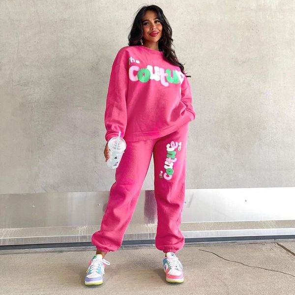 women's two piece pants lettered printed sweater and trousers suit street casual fashion loose pants, White
women's two piece pants lettered printed sweater and trousers suit street casual fashion loose pants, White