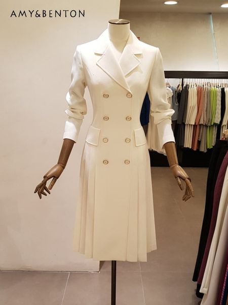 casual dresses autumn korean style temperament long sleeve dress slim fit professional double breasted pleated business suit dress women 230, Black;gray
casual dresses autumn korean style temperament long sleeve dress slim fit professional double breasted pleated business suit dress women 230, Black;gray