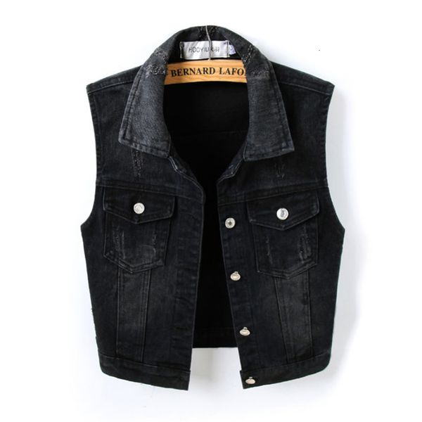 women's vests black sleeveless female jacket korean slim jeans coat single-breasted short women's denim vest 4xl plus size waistco, Black;white
women's vests black sleeveless female jacket korean slim jeans coat single-breasted short women's denim vest 4xl plus size waistco, Black;white