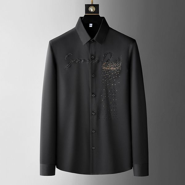 men's casual shirts europe and america high-end swan drilling long sleeve shirt men's 2023 spring new fashion casual large luxury, White;black
men's casual shirts europe and america high-end swan drilling long sleeve shirt men's 2023 spring new fashion casual large luxury, White;black