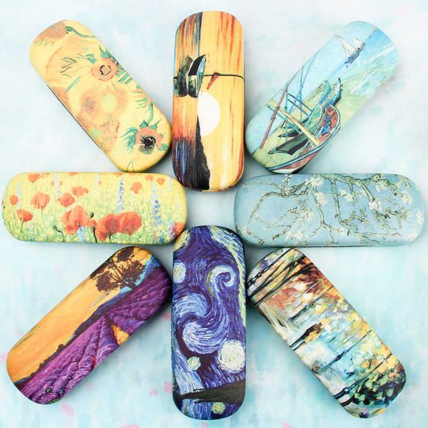 sunglasses cases bags oil painting glasses case box women hard leather reading glasses case men retro floral print eyewear protector j230328
sunglasses cases bags oil painting glasses case box women hard leather reading glasses case men retro floral print eyewear protector j230328