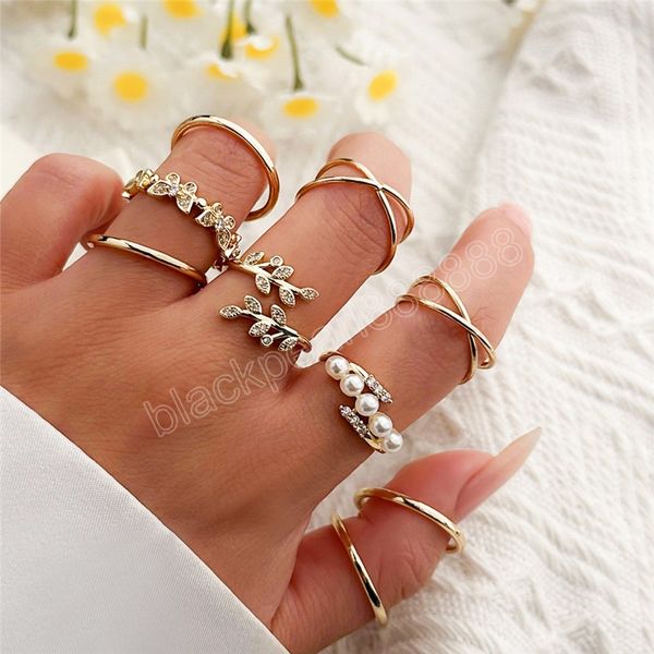 9pcs imitation pearl leaf flower rings set for women round circle finger ring metal knuckle wed accessories jewelry, Silver
9pcs imitation pearl leaf flower rings set for women round circle finger ring metal knuckle wed accessories jewelry, Silver