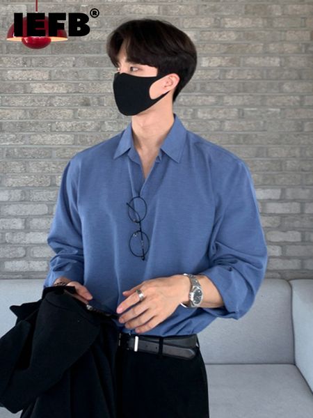 men s casual shirts iefb long sleeved shirt lapel autumn korean loose versatile solid color turn down collar male 9a4567 230328, White;black
men s casual shirts iefb long sleeved shirt lapel autumn korean loose versatile solid color turn down collar male 9a4567 230328, White;black