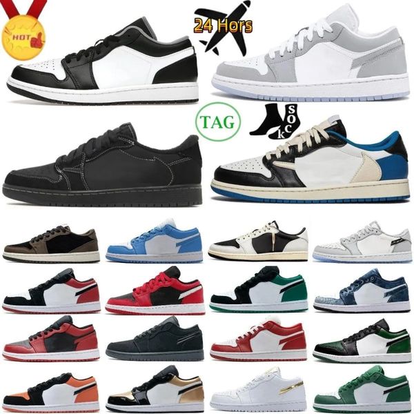 jumpman 1 men women retro low basketball shoes og 1s triple white shadow university blue unc black phantom bred toe light smoky grey mens tr