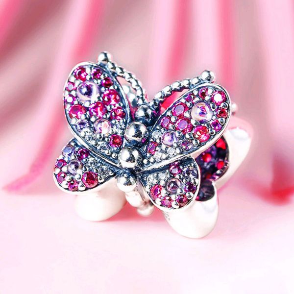925 sterling silver shimmering butterfly charm bead fits european pandora jewelry charm bracelets, Black
925 sterling silver shimmering butterfly charm bead fits european pandora jewelry charm bracelets, Black