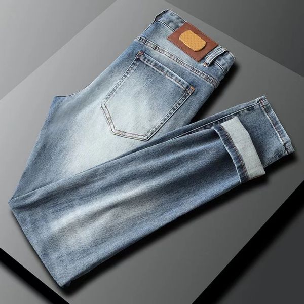 2023 designer classic men's jeans fashion vaqueros designer high-end pure black jeans slim pants stretch chino pants, Blue
2023 designer classic men's jeans fashion vaqueros designer high-end pure black jeans slim pants stretch chino pants, Blue