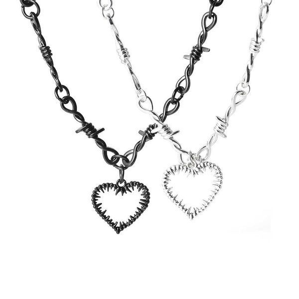 pendant necklaces punk wire brambles iron choker necklace for women men hip-hop gothic heart pendant necklace little thorns chain choker jew, Silver
pendant necklaces punk wire brambles iron choker necklace for women men hip-hop gothic heart pendant necklace little thorns chain choker jew, Silver