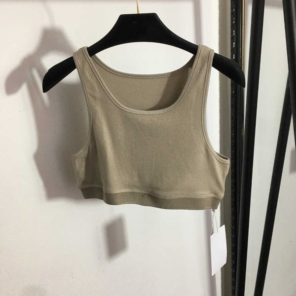 23ss womens designer clothing womens tanks camis short style round neck pure cotton sports vest solid color tanks women clothes, White
23ss womens designer clothing womens tanks camis short style round neck pure cotton sports vest solid color tanks women clothes, White