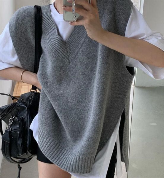 women's vests fashion women grey vest autumn knitting loose outer wear mid-length v-neck sweater vest jacket female white zy6219 23032, Black;white
women's vests fashion women grey vest autumn knitting loose outer wear mid-length v-neck sweater vest jacket female white zy6219 23032, Black;white