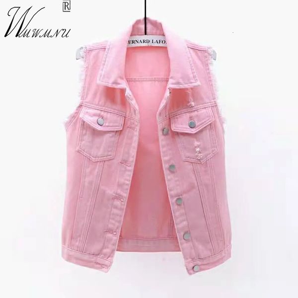 women's vests korean fashion pink denim vests women casual cowboy sleevless jackets summer jean chalecos mujer single-breasted waistcoa, Black;white
women's vests korean fashion pink denim vests women casual cowboy sleevless jackets summer jean chalecos mujer single-breasted waistcoa, Black;white