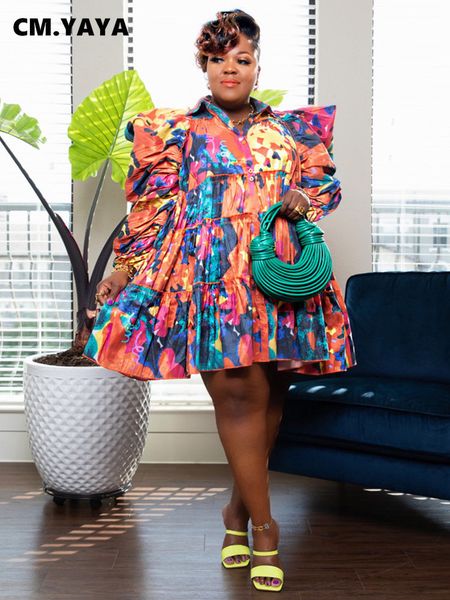 plus size dresses cm yaya size women houndstooth tie dye camouflage printed puff long sleeve button shirt smock babydoll big swing dress 230, Black
plus size dresses cm yaya size women houndstooth tie dye camouflage printed puff long sleeve button shirt smock babydoll big swing dress 230, Black