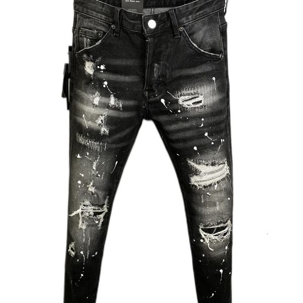 mens jeans fashion brand mens washing worn out torn paint locomotive jeans 9859 230327, Blue
mens jeans fashion brand mens washing worn out torn paint locomotive jeans 9859 230327, Blue