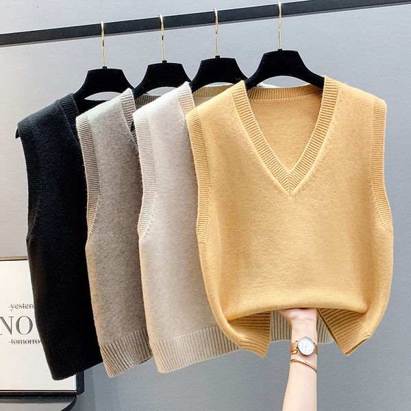 women's vests women knitted vest autumn winter sweater tank casual solid korea female sleeveless outwear soft knitting vest tank 23032, Black;white
women's vests women knitted vest autumn winter sweater tank casual solid korea female sleeveless outwear soft knitting vest tank 23032, Black;white