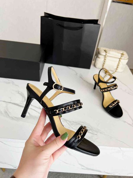 designer women's sandals party fashion leather dance shoes new high heels women's wedding channel metal belt buckle women sandals, Black
designer women's sandals party fashion leather dance shoes new high heels women's wedding channel metal belt buckle women sandals, Black