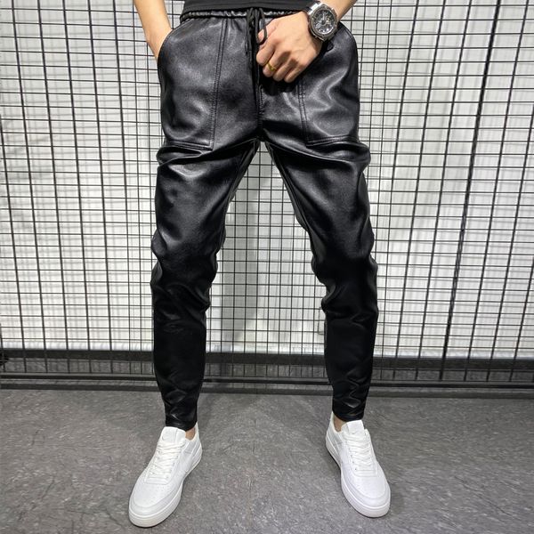men's pants winter thick warm pu leather pants men clothing simple big pocket windproof casual motorcycle trousers black plus size 2303
men's pants winter thick warm pu leather pants men clothing simple big pocket windproof casual motorcycle trousers black plus size 2303
