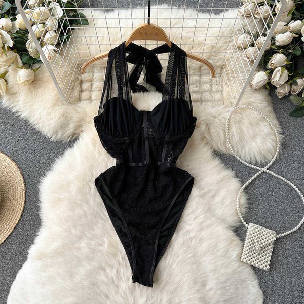 nxy halter bodysuits ladies lace floral slim short rompers fashion women perspective club black playsuits 230328, Black;white
nxy halter bodysuits ladies lace floral slim short rompers fashion women perspective club black playsuits 230328, Black;white