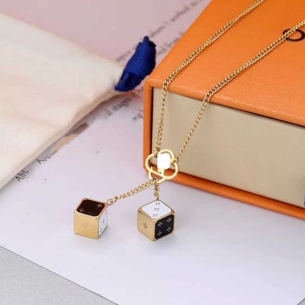 2023 designer new lvjia color gambling god dice necklace l fashion square pendant adjustable versatile girlfriend, Black
2023 designer new lvjia color gambling god dice necklace l fashion square pendant adjustable versatile girlfriend, Black