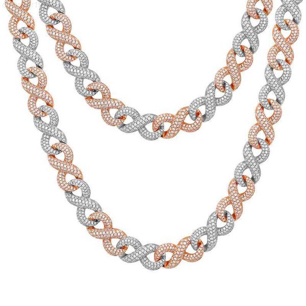 rapper boy's hip hop jewelry 16mm 2 tones gold plated brass rope iced out cuban link chain necklace, Silver
rapper boy's hip hop jewelry 16mm 2 tones gold plated brass rope iced out cuban link chain necklace, Silver