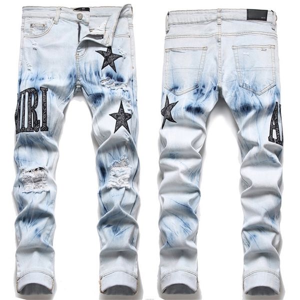 mens jeans european trend man letter star men embroidery patchwork ripped brand motorcycle pant skinny 230327, Blue
mens jeans european trend man letter star men embroidery patchwork ripped brand motorcycle pant skinny 230327, Blue