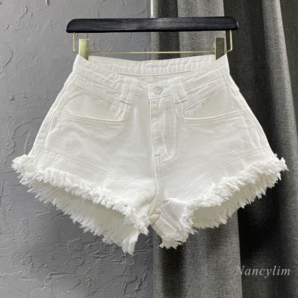 women's shorts white denim shorts women high-waist ripped fringed burr pants summer loose wide-leg korean style short femme 230328, White;black
women's shorts white denim shorts women high-waist ripped fringed burr pants summer loose wide-leg korean style short femme 230328, White;black