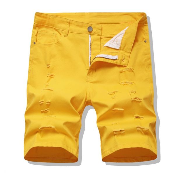 men s pants summer ripped denim shorts classic style yellow red black white streetwear fashion casual slim fit short jeans male 230328
men s pants summer ripped denim shorts classic style yellow red black white streetwear fashion casual slim fit short jeans male 230328