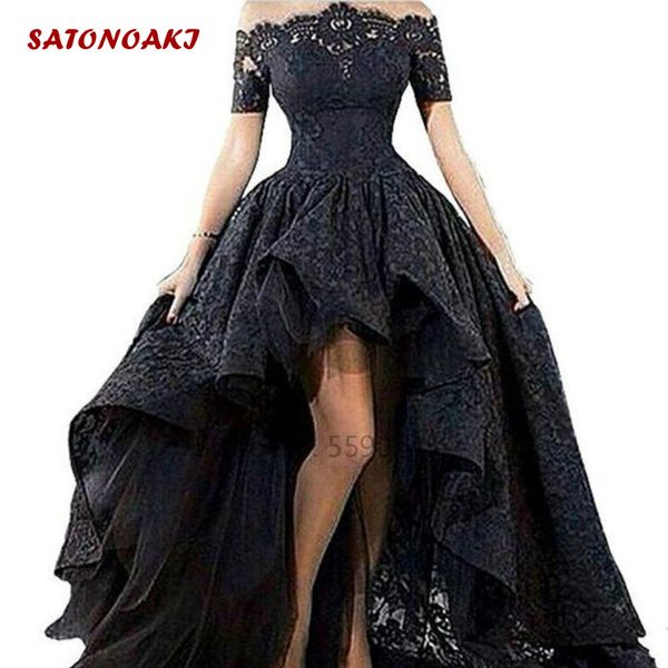 party dresses black lace wedding dress strapless hilow floor length off the shoulder short sleeves bridal gown custom vestido de novia 23032, White;black
party dresses black lace wedding dress strapless hilow floor length off the shoulder short sleeves bridal gown custom vestido de novia 23032, White;black
