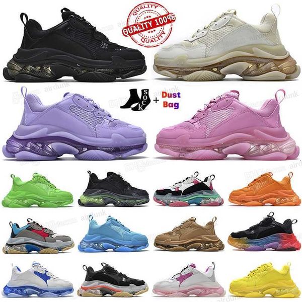 triple s clear sole casual shoes designer 17fw old dad platform sneakers black white beige dark grey green khaki pink bred men women bubble
triple s clear sole casual shoes designer 17fw old dad platform sneakers black white beige dark grey green khaki pink bred men women bubble