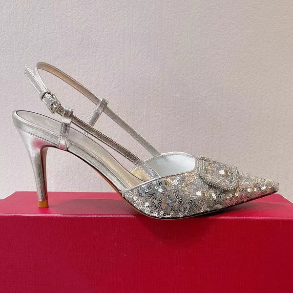 sequins decorative dress shoes designer high heel sandals women ankle strap buckle pointed toe wrap 8cm party fashion classic summer wedding, Black
sequins decorative dress shoes designer high heel sandals women ankle strap buckle pointed toe wrap 8cm party fashion classic summer wedding, Black