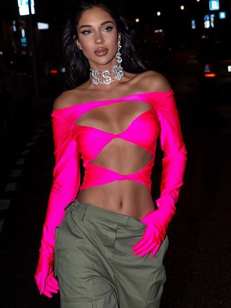 women s t shirt 2023 spring hollow out pink t shirt women solid slash neck long sleeve elegant y2k clothes bodycon casual corset female 2303, White
women s t shirt 2023 spring hollow out pink t shirt women solid slash neck long sleeve elegant y2k clothes bodycon casual corset female 2303, White