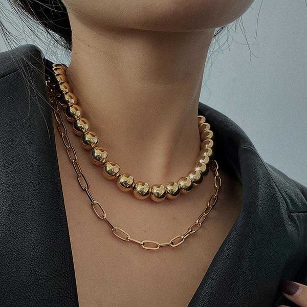 pendant necklaces fflacell 2020 chic hip-pop rock punk exaggerated double-layer gold metal beaded chokers link chains necklaces for women je, Silver
pendant necklaces fflacell 2020 chic hip-pop rock punk exaggerated double-layer gold metal beaded chokers link chains necklaces for women je, Silver