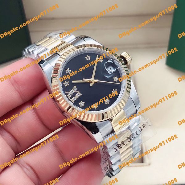 3 model new women's watch 31mm black diamond dial 278274 star time mark asia 2813 movement automatic mechanical gold stainless steel st, Slivery;brown
3 model new women's watch 31mm black diamond dial 278274 star time mark asia 2813 movement automatic mechanical gold stainless steel st, Slivery;brown
