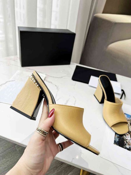 2023 women's sandals open toe thick heel summer sandals leather designer classic elegant channel temperament sandals x09, Black
2023 women's sandals open toe thick heel summer sandals leather designer classic elegant channel temperament sandals x09, Black