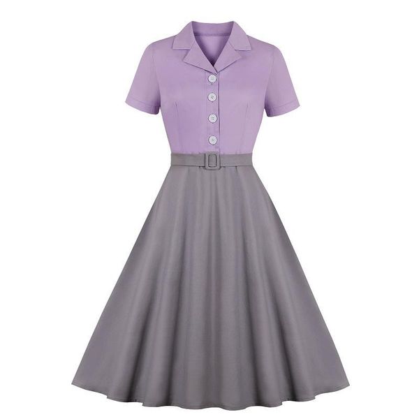 dresses women patchwork vintage 50s dress robe ladies turn-down collar button belt elegant party dress rockabilly swing plus size dress, Black
dresses women patchwork vintage 50s dress robe ladies turn-down collar button belt elegant party dress rockabilly swing plus size dress, Black