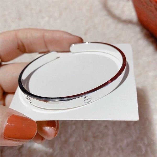 designer bracelet carti love bangle silver japanese and korean minority design cool style simple fashion versatile bracelet for girlfriend, Black
designer bracelet carti love bangle silver japanese and korean minority design cool style simple fashion versatile bracelet for girlfriend, Black