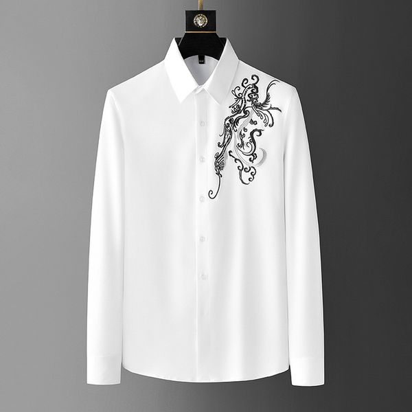 men's casual shirts european and american fashion national style embroidery long-sleeved shirt men's spring casual wrinkle-proof s, White;black
men's casual shirts european and american fashion national style embroidery long-sleeved shirt men's spring casual wrinkle-proof s, White;black
