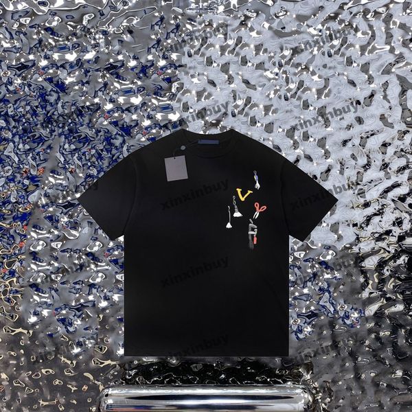 xinxinbuy men designer tee t shirt 23ss paris scissors tools print short sleeve cotton women black white blue gray khaki xs-2xl, Black;brown
xinxinbuy men designer tee t shirt 23ss paris scissors tools print short sleeve cotton women black white blue gray khaki xs-2xl, Black;brown