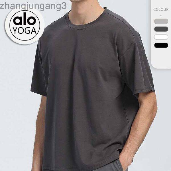 designer alos yoga summer men's cotton t-shirt sweatwicking sports casual wear outdoor running fitness short sleeve, White;black
designer alos yoga summer men's cotton t-shirt sweatwicking sports casual wear outdoor running fitness short sleeve, White;black