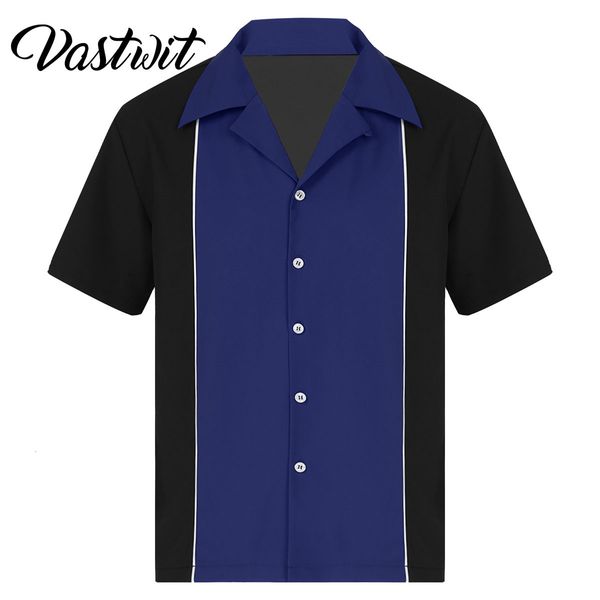 mens casual shirts fahion bowling cuban style retro short sleeve camp vintage button up 230328, White;black
mens casual shirts fahion bowling cuban style retro short sleeve camp vintage button up 230328, White;black