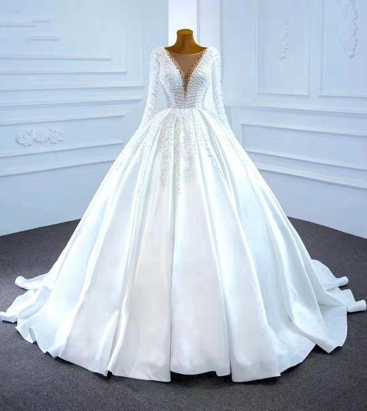 2023 luxurys ball gown wedding dresses modest long sleeve bridal gowns sheer jewel neck lace appliqued sequins plus size custom made robe de, White
2023 luxurys ball gown wedding dresses modest long sleeve bridal gowns sheer jewel neck lace appliqued sequins plus size custom made robe de, White