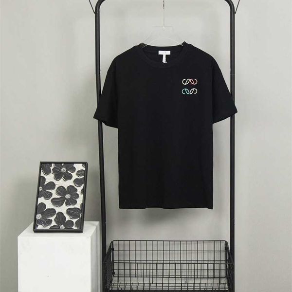 high version 2023 spring new luxury fashion luojia color embroidery short sleeve men's and women's loose t-shirt, Black
high version 2023 spring new luxury fashion luojia color embroidery short sleeve men's and women's loose t-shirt, Black